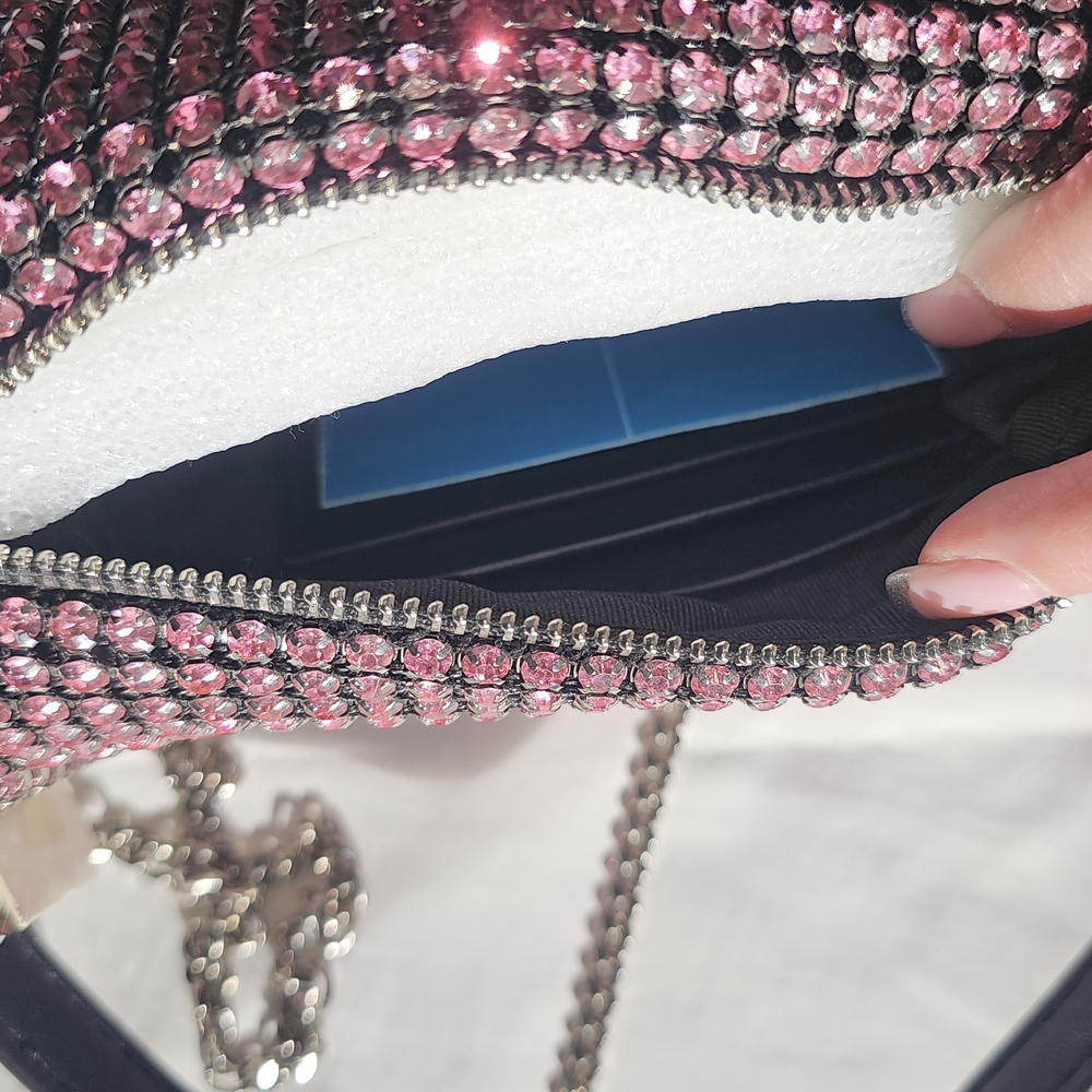 Pink Crystal Embellished Women's Bag - Picture 5 of 5